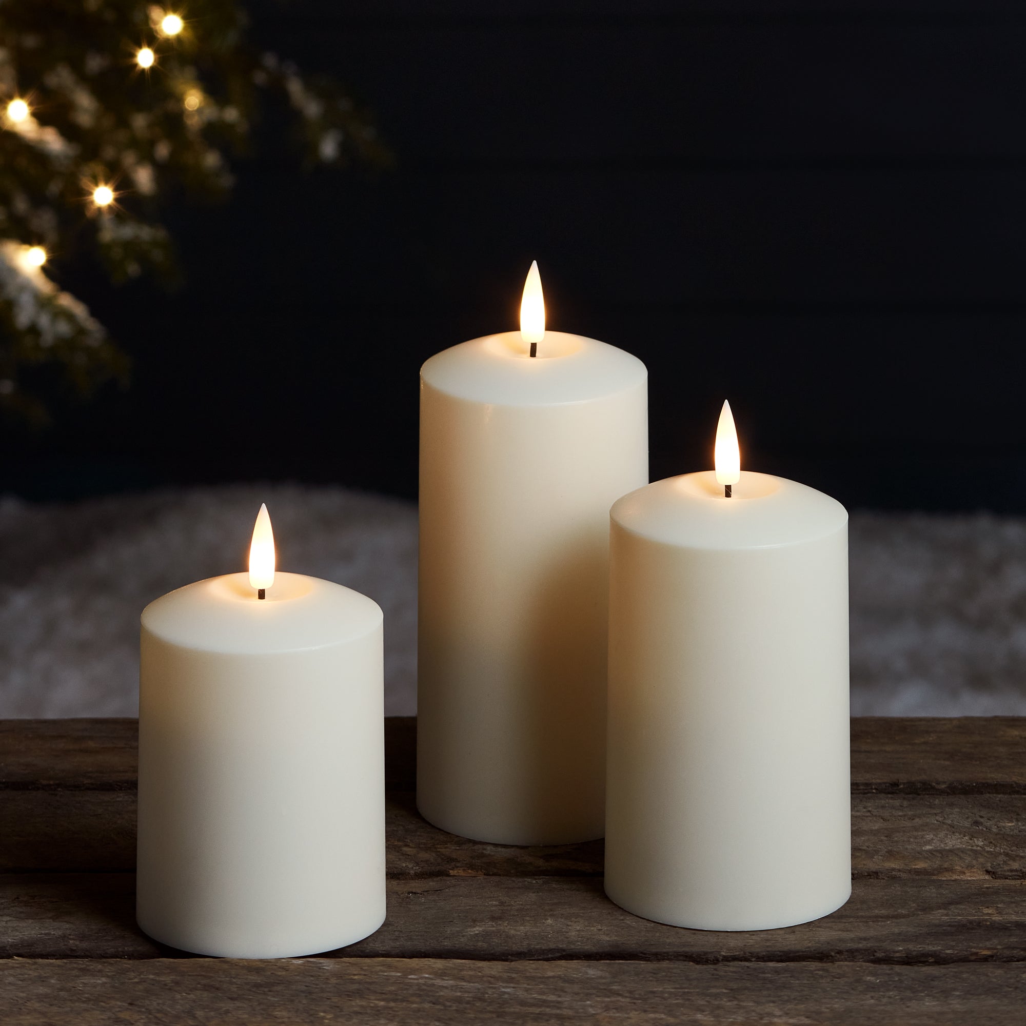 BowLift | TruGlow LED Outdoor Candle Trio with Remote Control