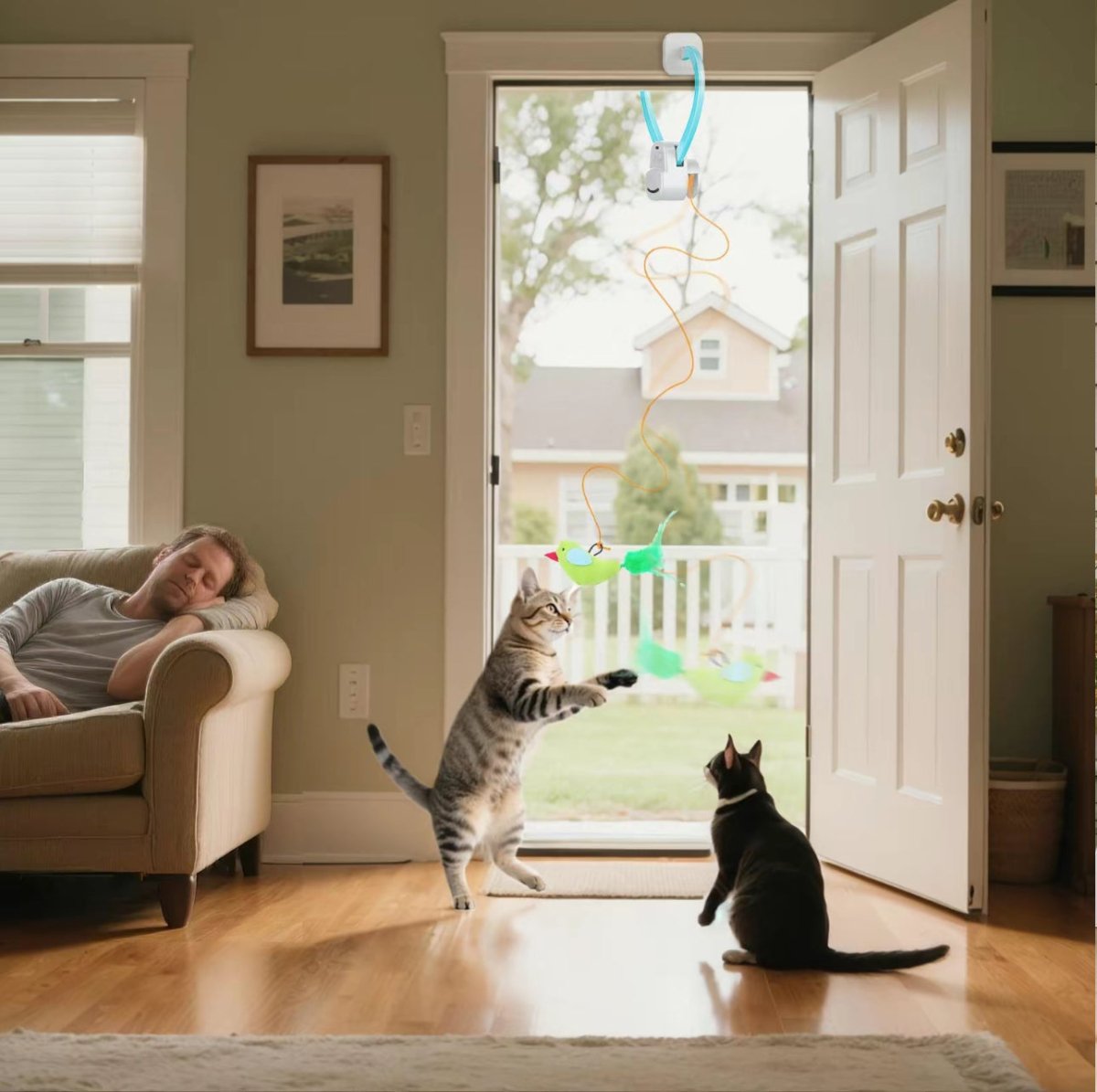 BowLift | Flying Bird Toy That Entertains Cats