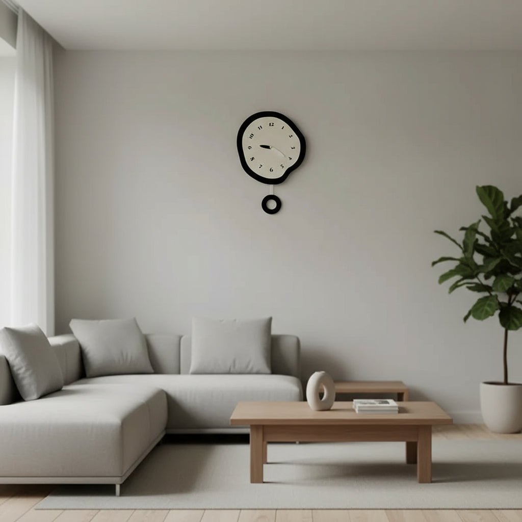 BowLift | Contemporary Abstract Wall Clock with Sleek Acrylic Finish