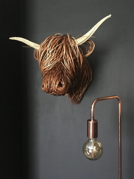 BowLift | Elegant cow wall sculpture in country house style
