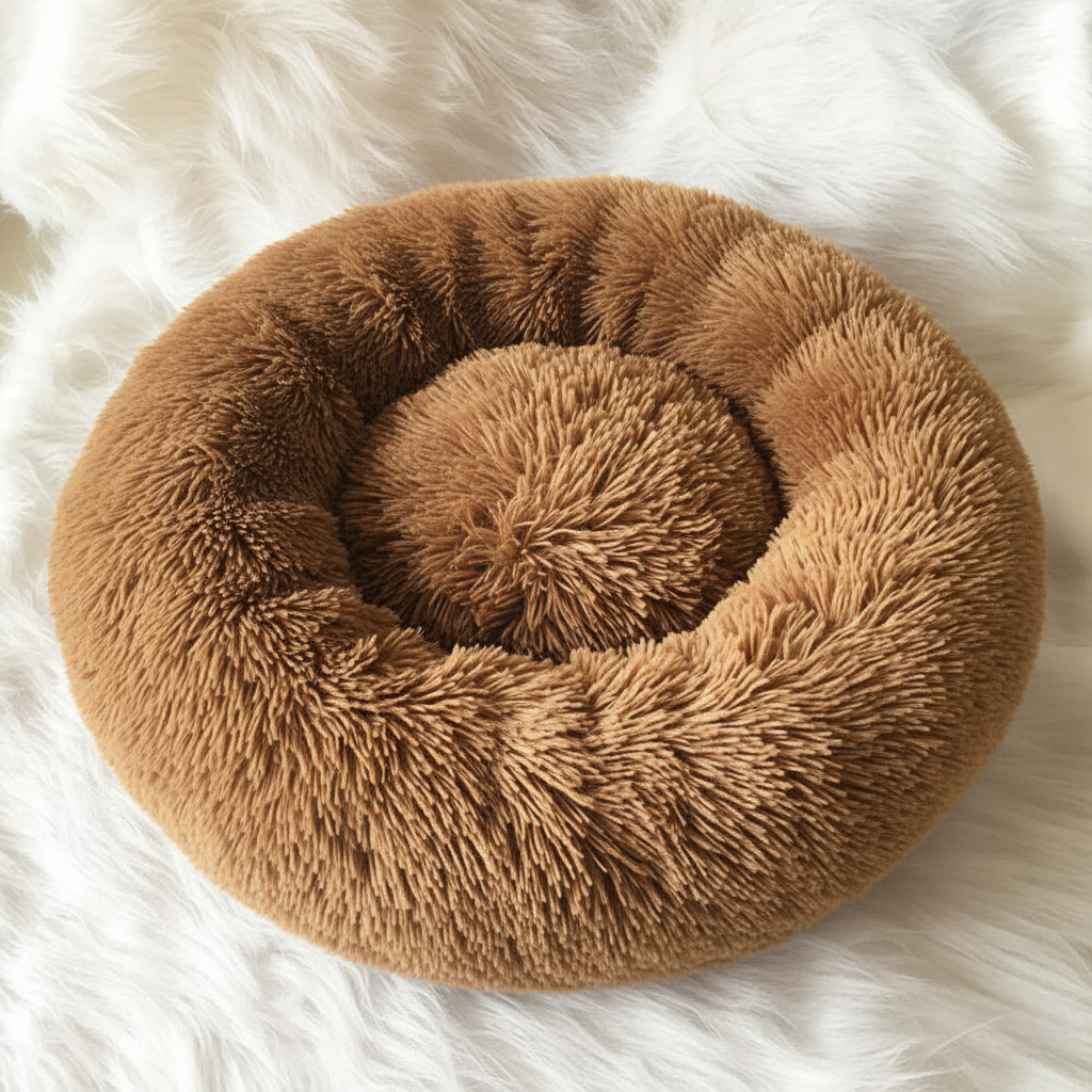 BowLift | Anti-Stress Dog Bed with Soft Faux Fur & Supportive Padding