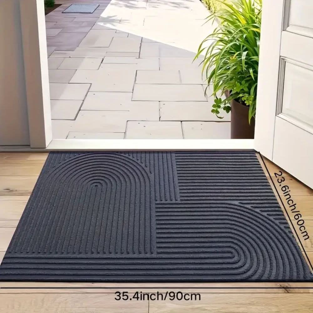 BowLift | Absorbent, washable mat with flowing line pattern