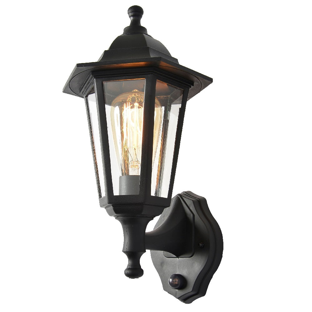 BowLift | Black Outdoor Vintage Hanging Lamp with PIR