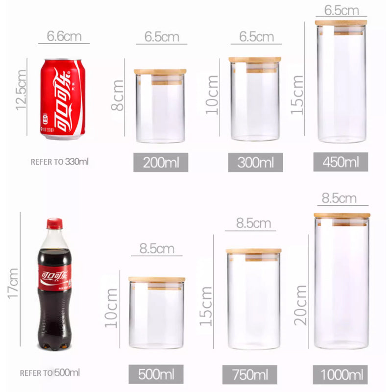 BowLift | Household Glass Bottle Storage Sealed Jar With Lid High Borosilicate Food Grade Tea Jar Storage Jar Storage Daily Kitchen New Product