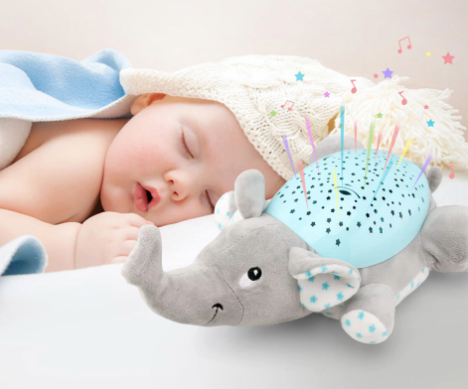 BowLift | Baby Sleep LED Lighting Stuffed Animal Led Night Lamp Plush Toys With Music & Stars Projector Light