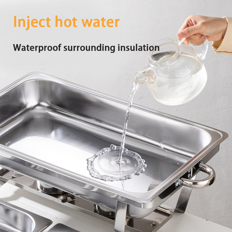 BowLift | Thickened Stainless Steel Commercial Household Buffet Stove, Restaurant Hotel Heating Container Alcohol Insulation Stove