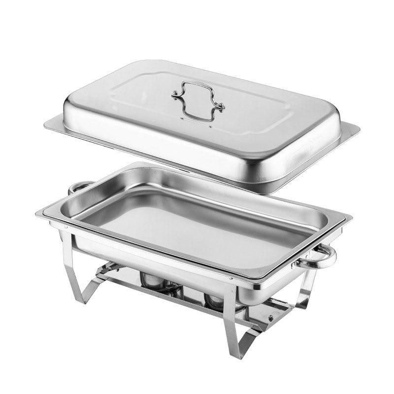 BowLift | Thickened Stainless Steel Buffet Furnace Restaurant Hotel Heating Compartment Container Alcohol Insulation Furnace Commercial