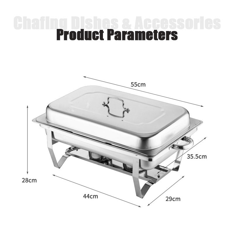 BowLift | Thickened Stainless Steel Buffet Furnace Restaurant Hotel Heating Compartment Container Alcohol Insulation Furnace Commercial