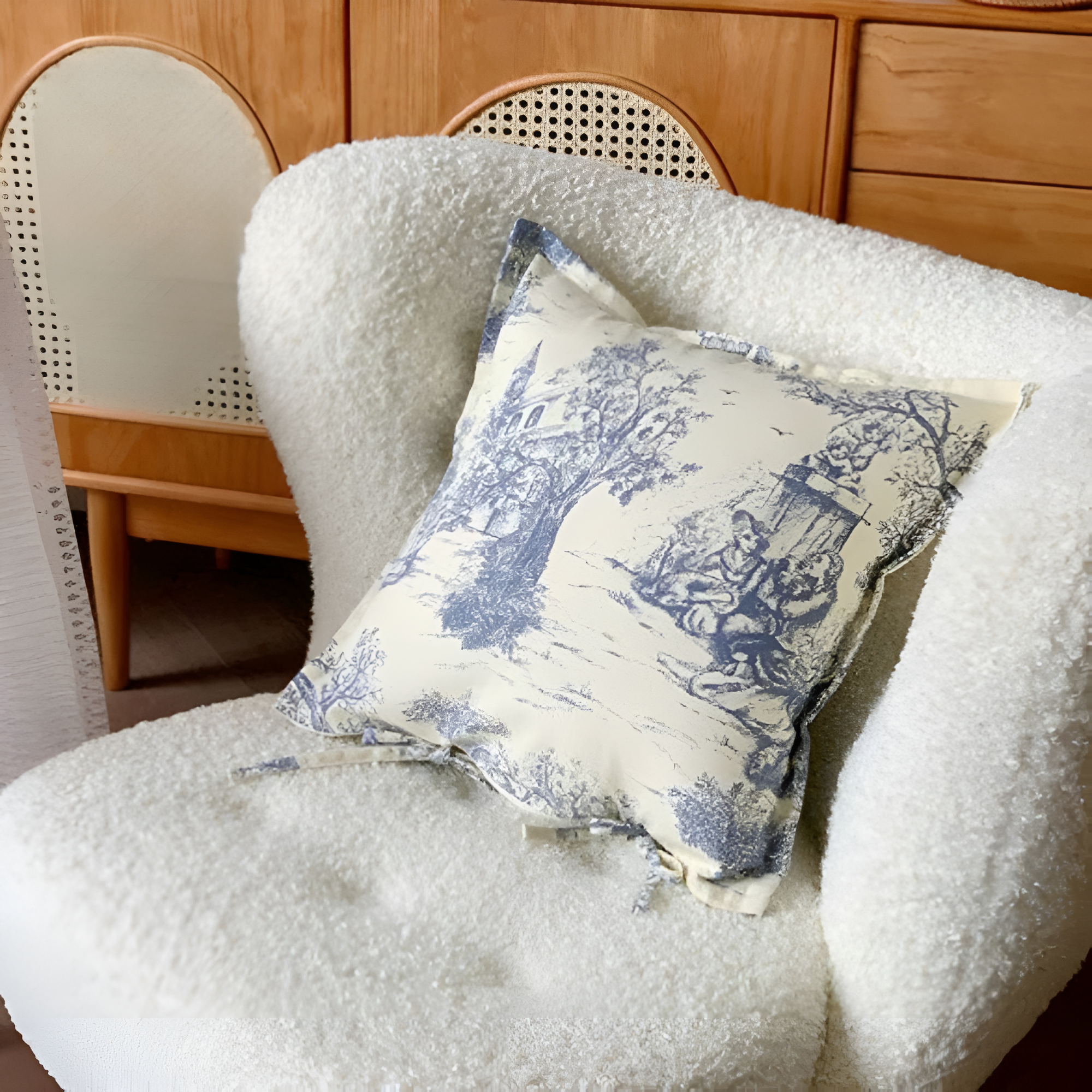 BowLift | Chateau Vintage Print Cushion Cover