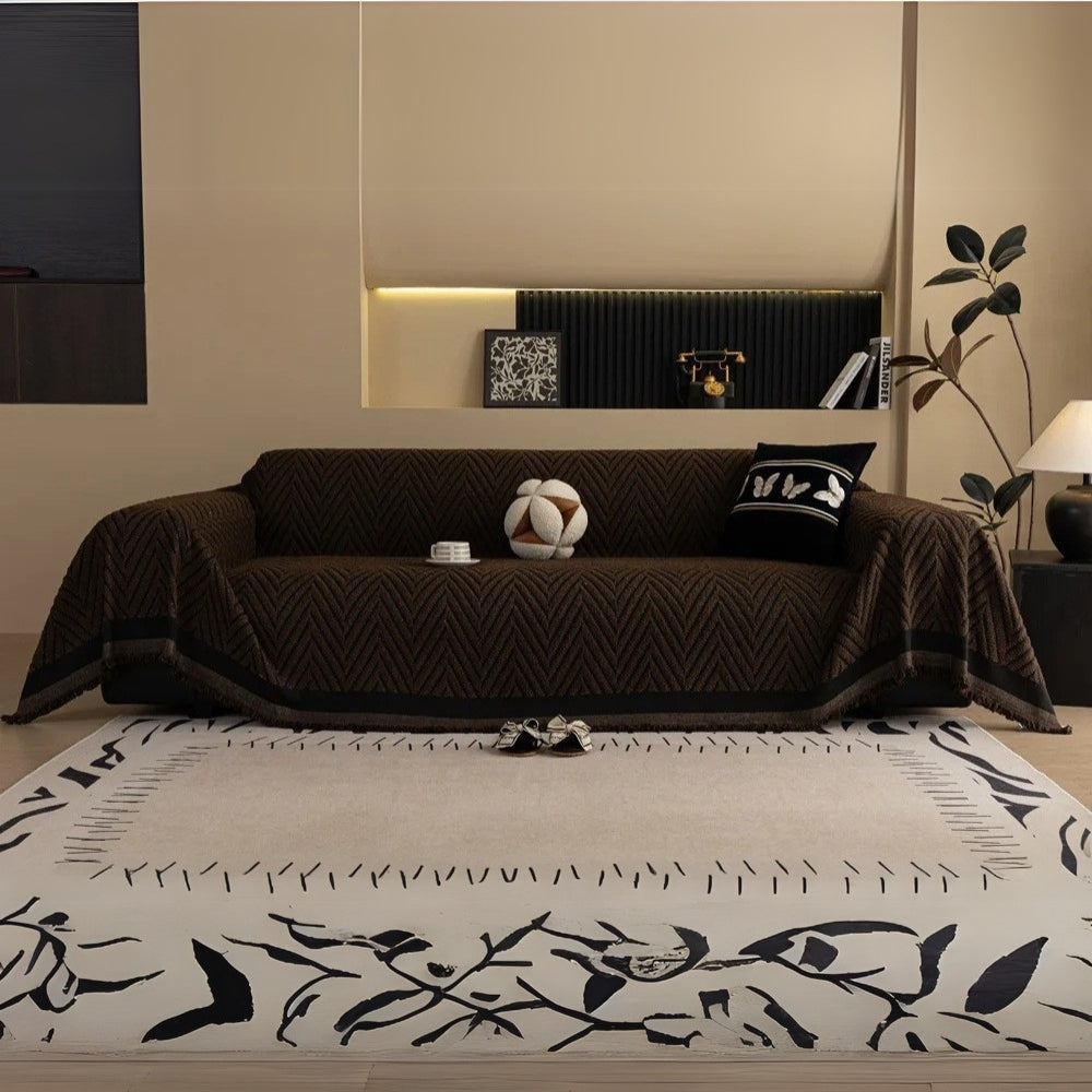 BowLift | Chevron Herringbone Tassel Sofa Cover