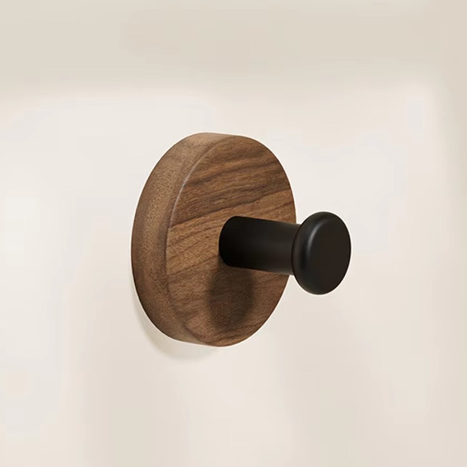 BowLift | Chic Round Self-Adhesive Timber Wall Hook Piece