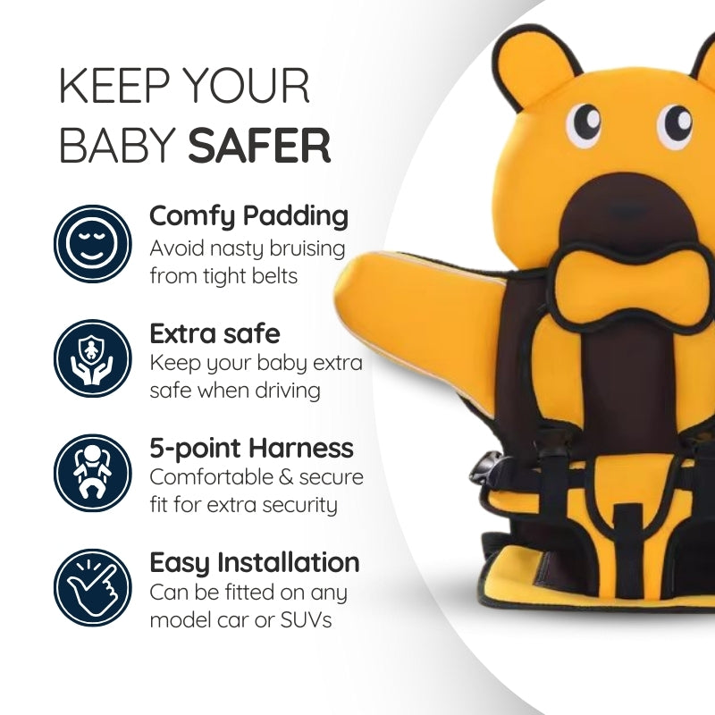 BowLift | Child Car Protection Cushion Seat Bear