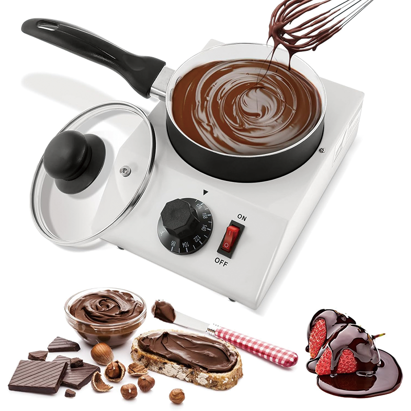BowLift | Electric Chocolate Fondue Pot Set, Stainless Steel Fondue Maker, Commercial Electric Chocolate Melter Fondue Pot for Hors d'Oeuvres, Entrees, and Desserts