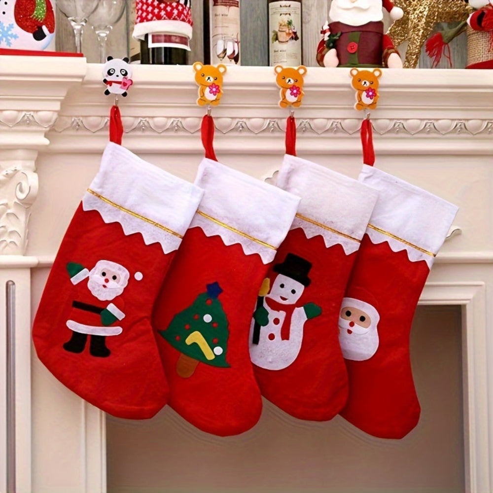 BowLift | Christmas Stockings Set Santa Fireplace Hanging Decoration