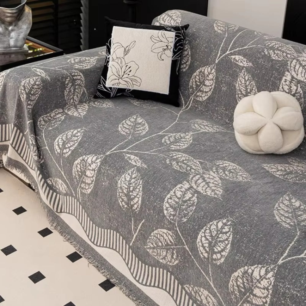 BowLift | Classic Chenille Leaf Sofa Cover