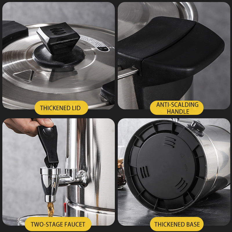 BowLift | Stainless Steel Electric Kettle Warmer Kitchen Appliance Metal Water Boiler Tea Bucket Coffee Urn
