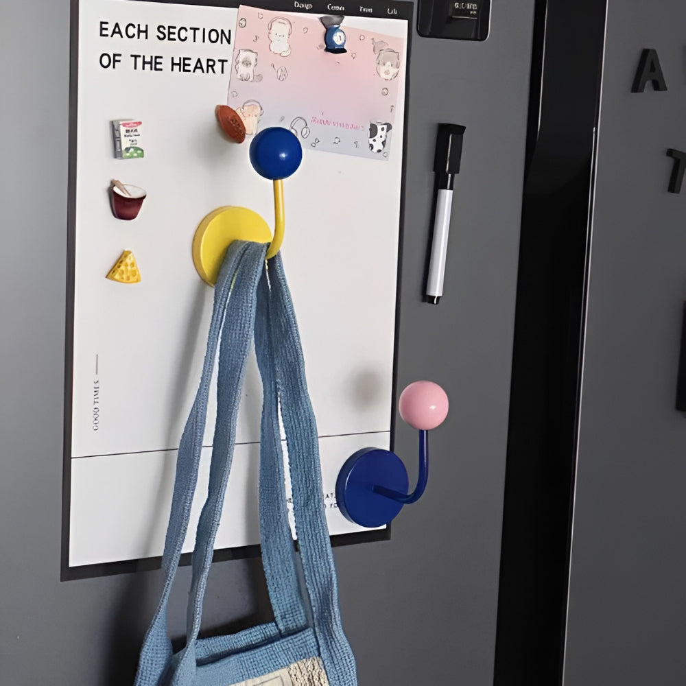 BowLift | Colorful Magnetic Wooden Ball Hooks Home Storage