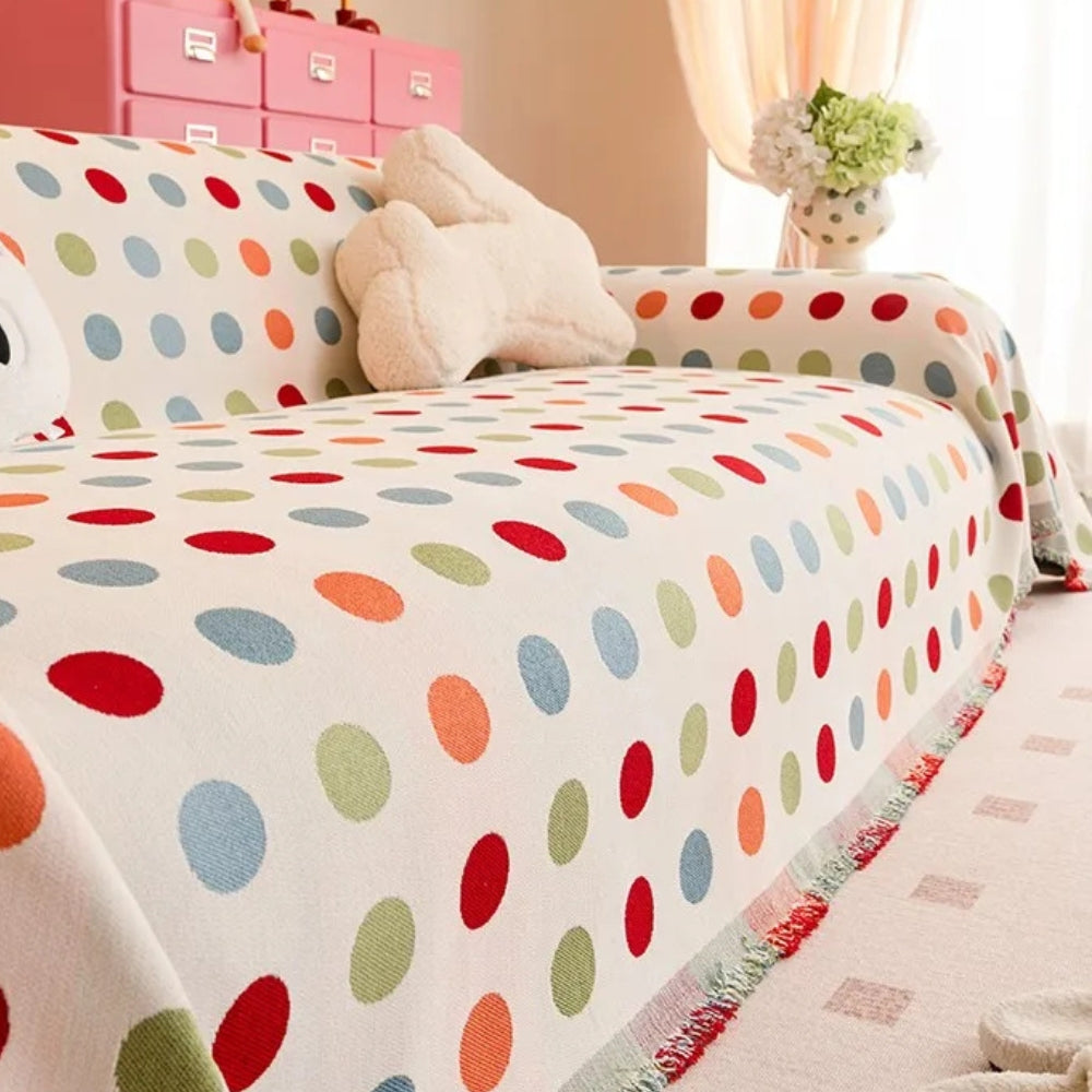 BowLift | Colorful Polka Dot Sofa Cover