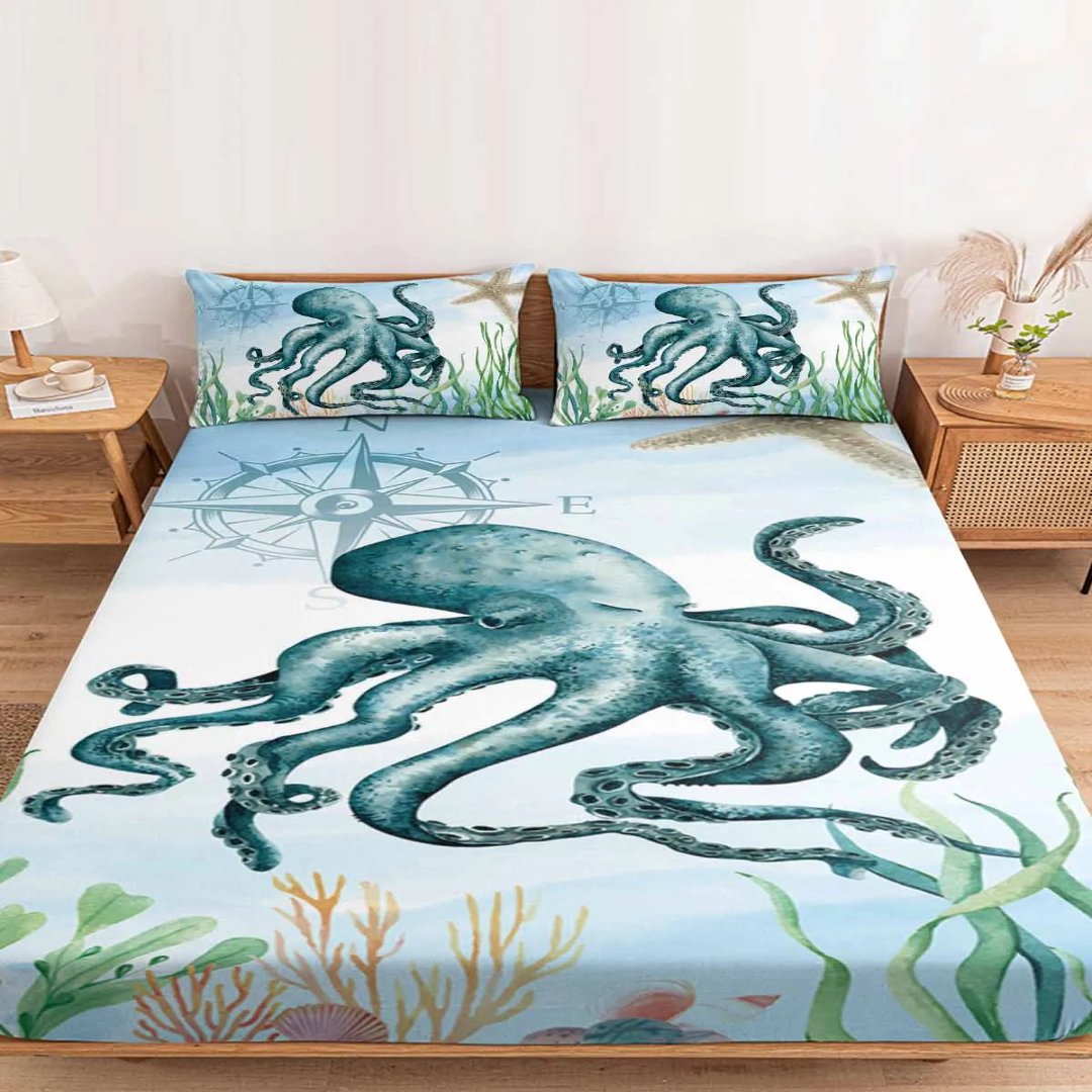 BowLift | 3pcs Octopus Eye Floral Comfortable Duvet Cover Bedding Set