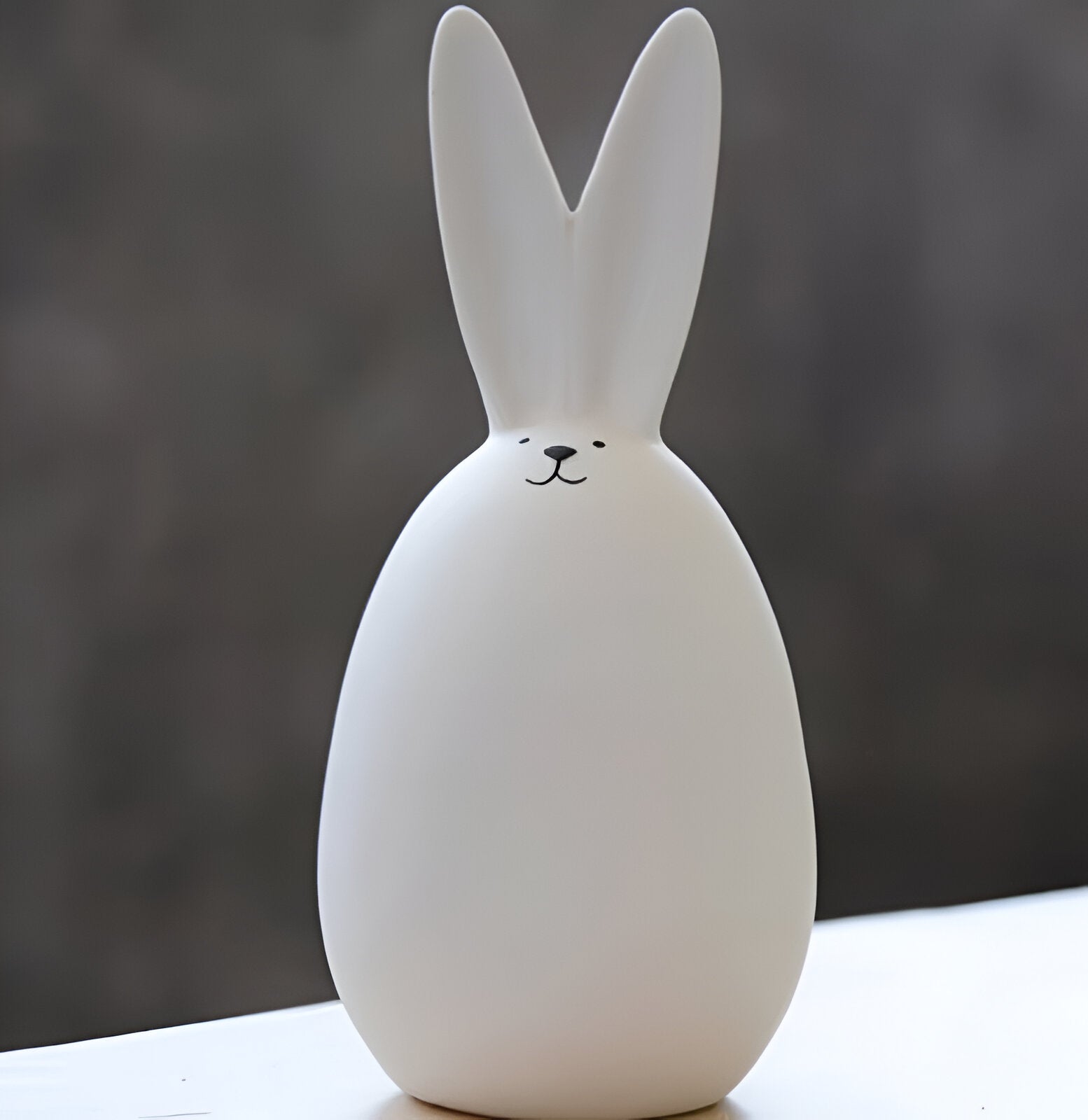 BowLift | ConeyBliss Minimalist Ceramic Bunny – Elegant White Easter Rabbit Figurine Decor