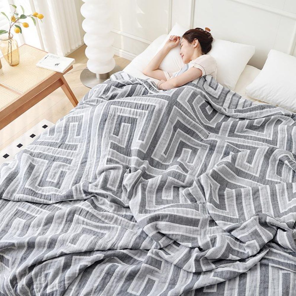 BowLift | Geo Maze Cotton Blanket