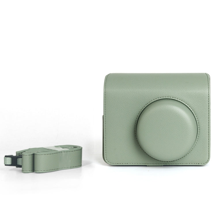 BowLift | For FUJIFILM Instax WIDE 400 Full Body Leather Bag with Shoulder Strap (Green)