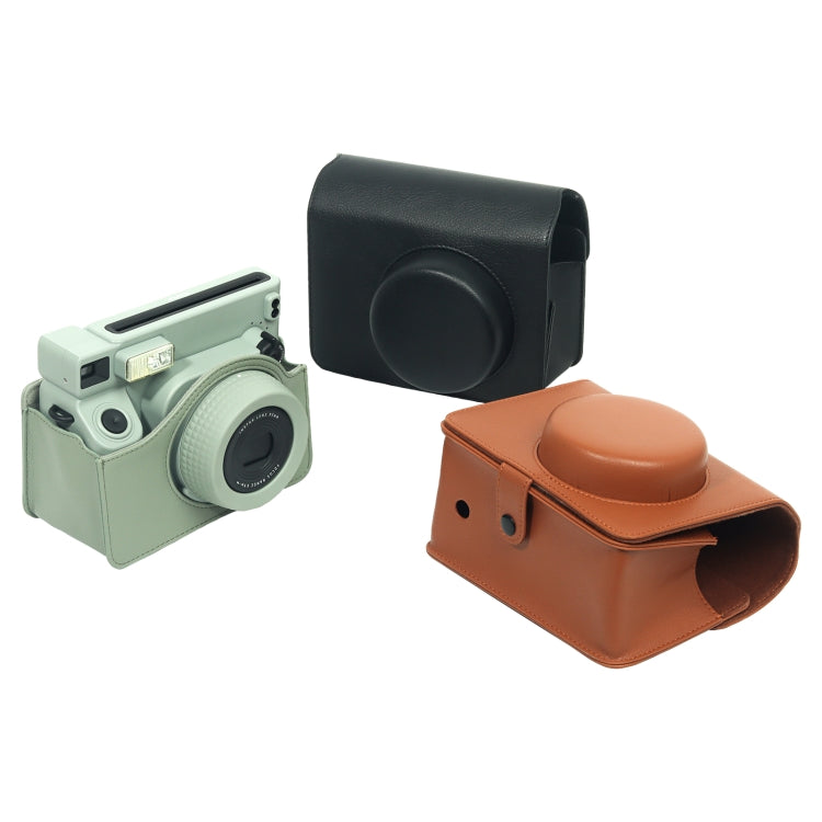 BowLift | For FUJIFILM Instax WIDE 400 Full Body Leather Bag with Shoulder Strap (Green)