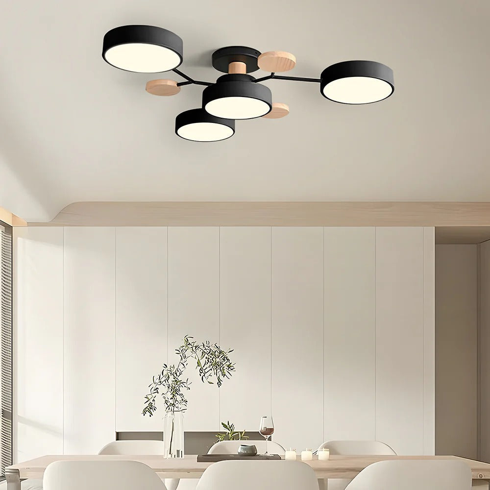 BowLift | Contemporary Round Iron LED Chandelier | Energy-Efficient. Stylish Lighting for Living Rooms. Dining Areas & Entryways
