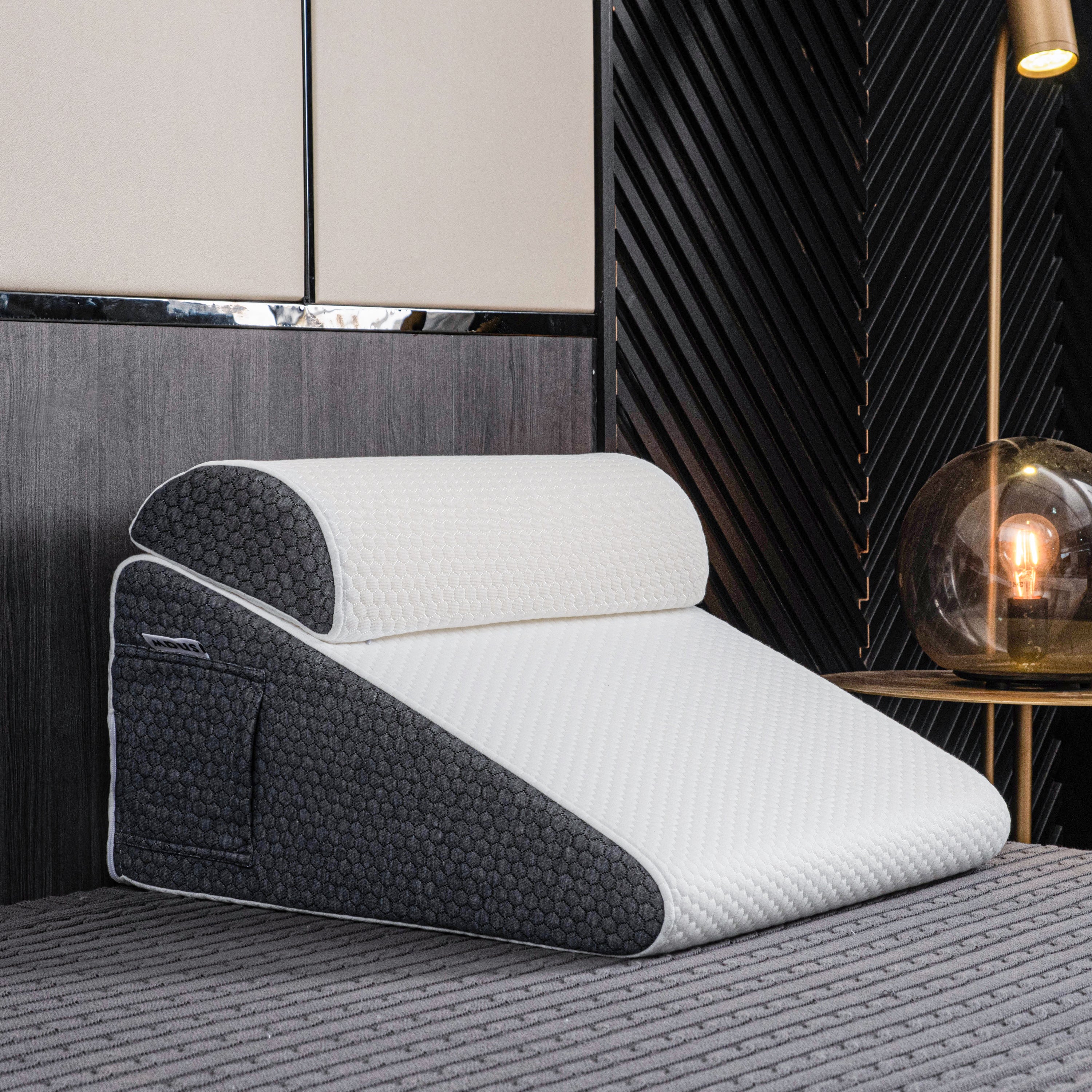 BowLift | Inclined Reflux Wedge Support Pillow | Memory Foam, Hypoallergenic & Ideal for Back and Side Sleepers