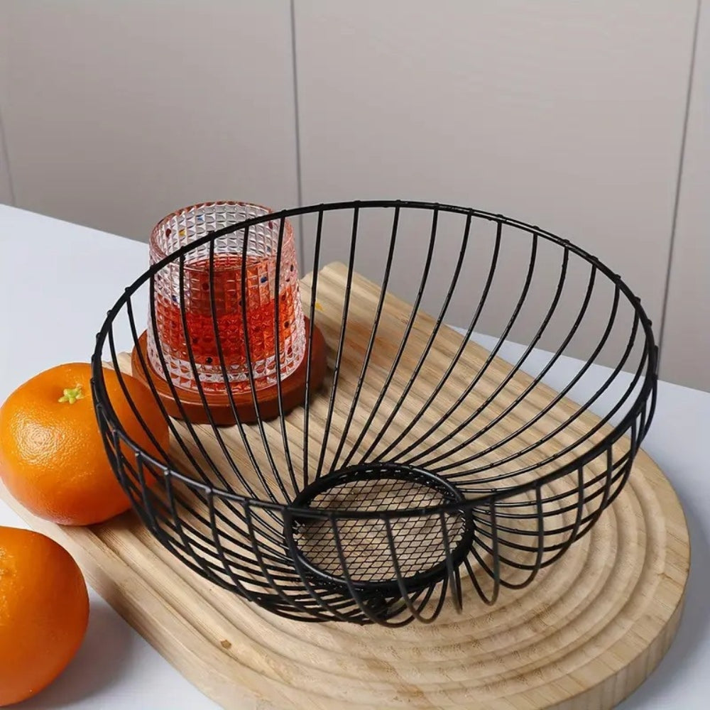 BowLift | Decorative Round Iron Fruit Tray