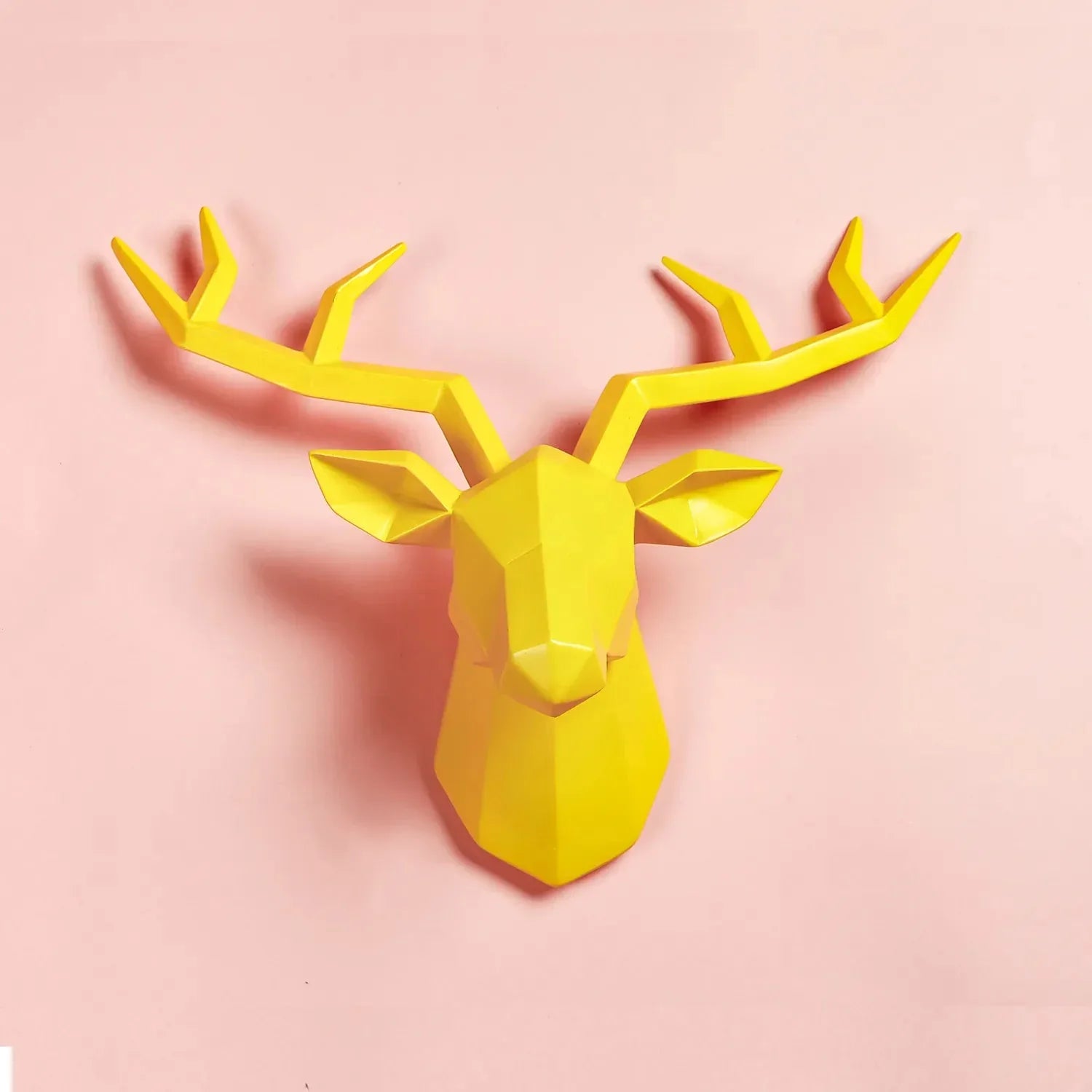 BowLift | Deer Head Sculpture Animal Statue Figures Wall Hanging Creative Moose Art Antlers Statuette for Office Decor Wall Mounting