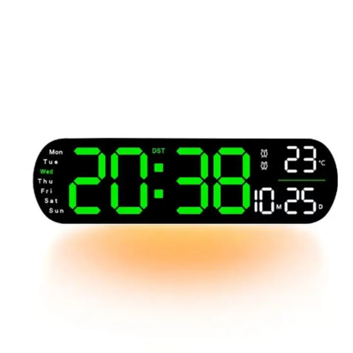 BowLift | Digital Wall Clock Large LED Display with Remote Control