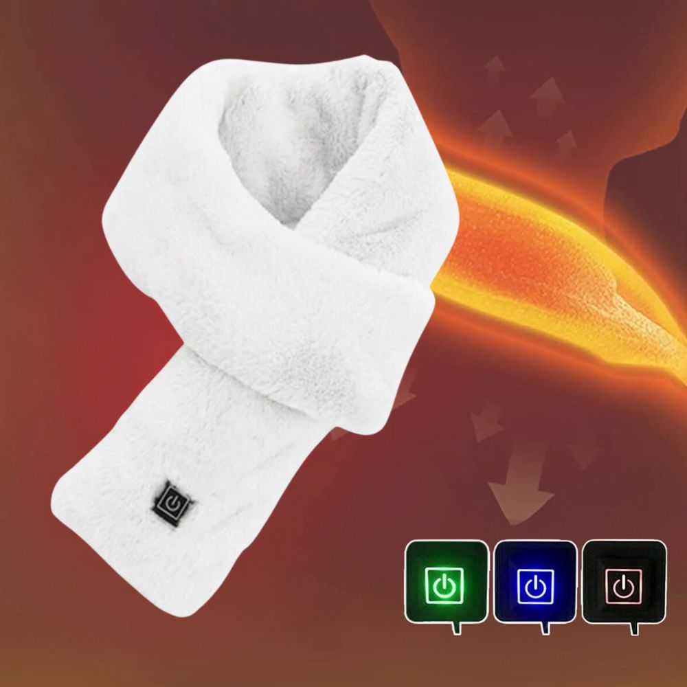 BowLift | Heated Faux Fur Scarf UK – Rechargeable USB Winter Scarf, Soft Thermal Neck Warmer
