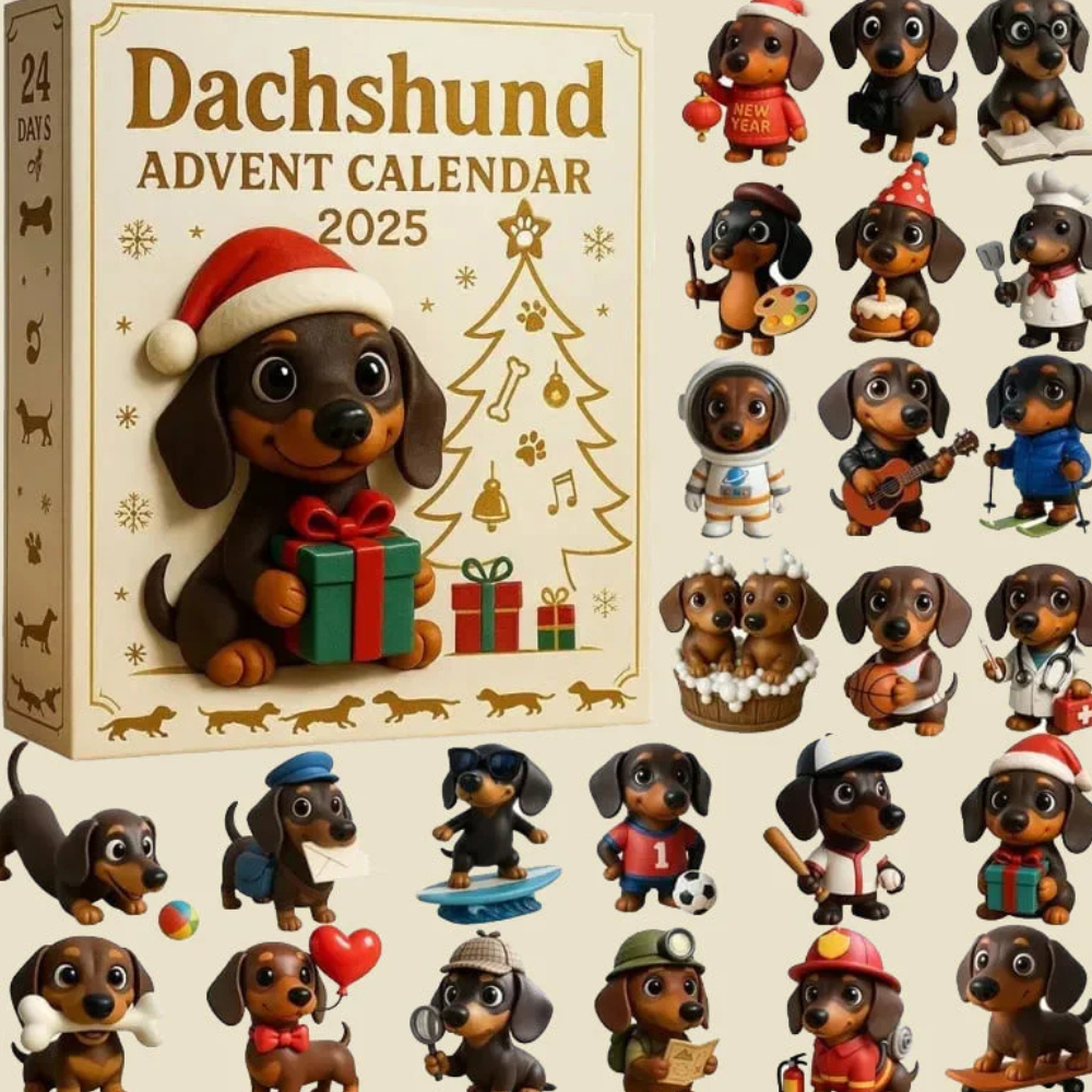 BowLift | Dog Advent Calendar Christmas Gift Collectible Figurines Set