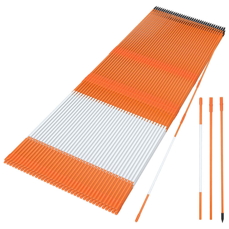 BowLift | Lane Markers With Reflective Tape, 5/16" Diameter Fiberglass, For Parking Lots, Roads, Sidewalks (80 pcs)