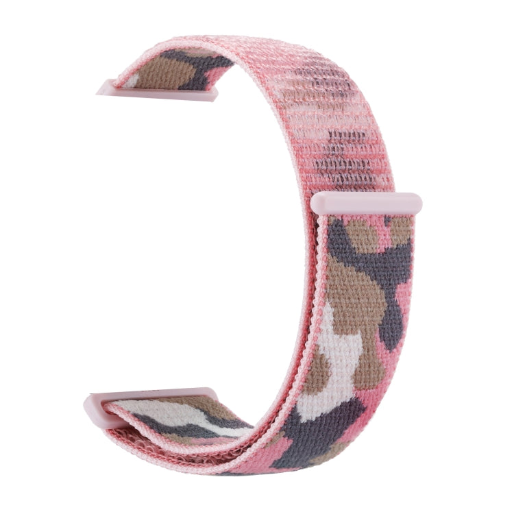 BowLift | Frerndorf | Nylon Loop Watch Band for Apple Watch Ultra 49mm & Watch Ultra 2 49mm / Series 9 & 8 & 7 45mm / SE 3 & SE 2 & 6 & SE & 5 & 4 44mm / 3 & 2 & 1 42mm (Pink Camouflage)