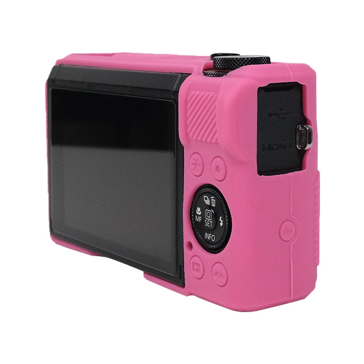 BowLift | For Canon PowerShot G7 X Mark III / G7X3 Soft Silicone Protective Case with Lens Cap (Rose Red)