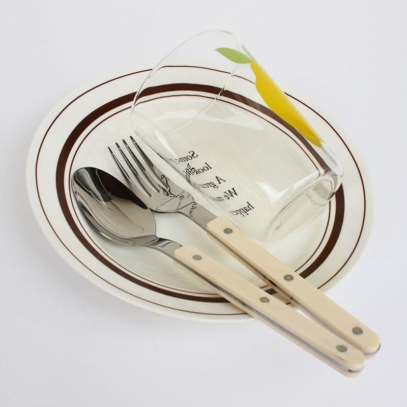 BowLift | 4-Piece Stainless Steel Flatware Set with Engraved Design