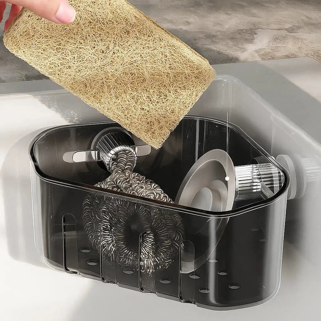 BowLift | Corner shelf with suction cup – Drill-free & space-saving