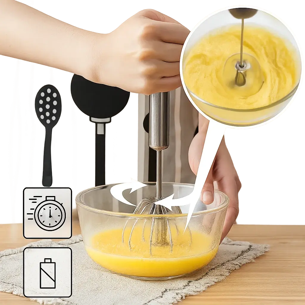BowLift | Stainless Steel Hand Whisk – Quick Mixing Without Electricity