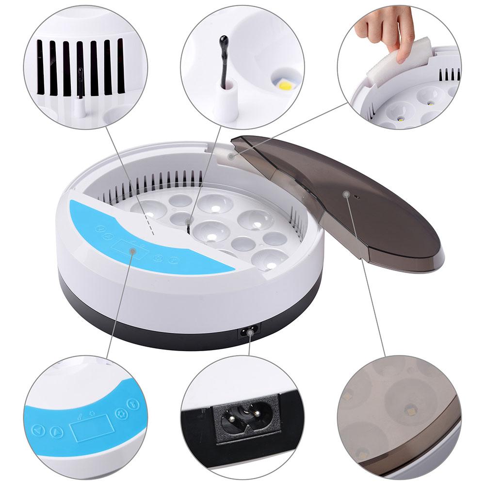 BowLift | Egg Incubator for Chicken Eggs Incubator for Egg Hatching Chicks with Temp Control LED Chicken Hatcher