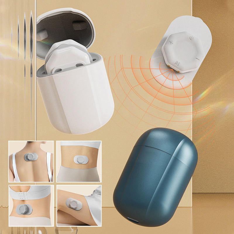 BowLift | Cordless TENS Massage Patch – Portable Pain Relief & Muscle Stimulation Tensiffy with Rechargeable Electric Pulse Technology