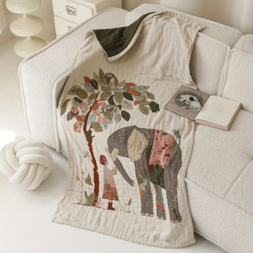 BowLift | Elegant Floral Print Bath Towel Blanket