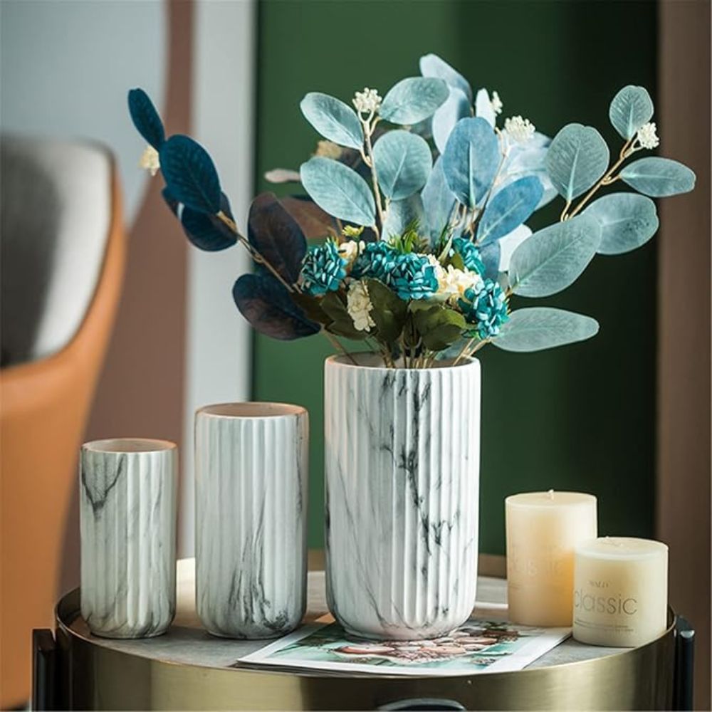 BowLift | Elegant Vertical Marble Ceramic Vase