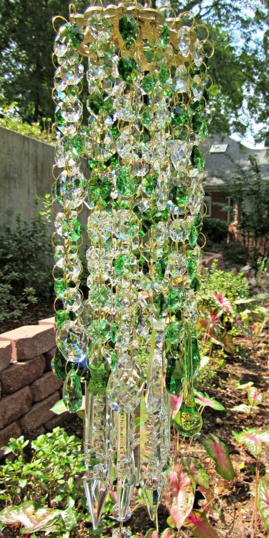 BowLift | HarmonyGleam Crystal Wind Chime – Tranquil Garden Decoration