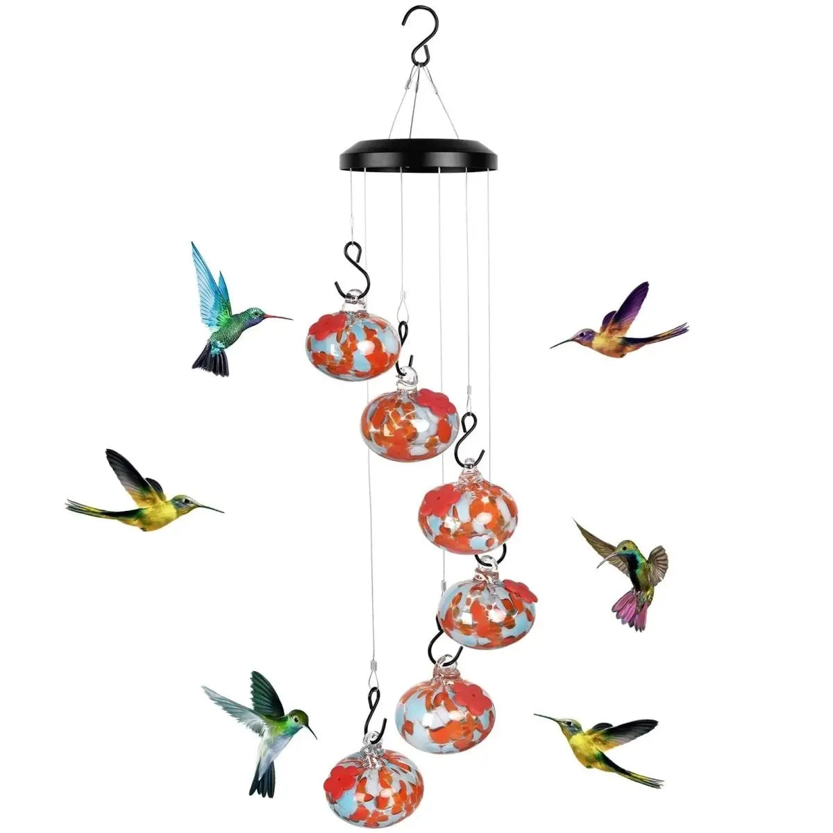 BowLift | Elegant Hummingbird Feeder Station with Wind Chimes – Effortlessly Attracts Birds