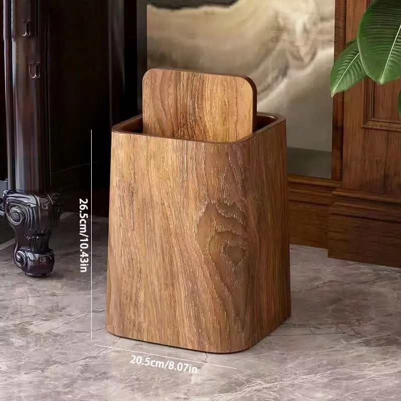 BowLift | Elegant trash can in marble design with swing lid