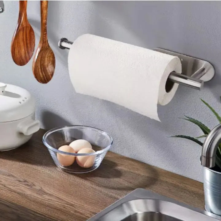 BowLift | Elegant Wall Kitchen Paper Towel Holder – drill-free & space-saving
