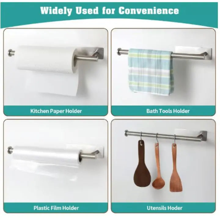 BowLift | Elegant Wall Kitchen Paper Towel Holder – drill-free & space-saving