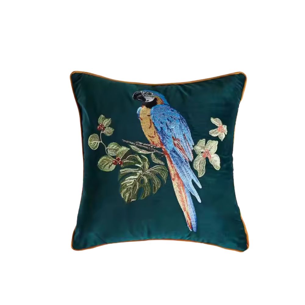 BowLift | Embroidered Parrot Cushion